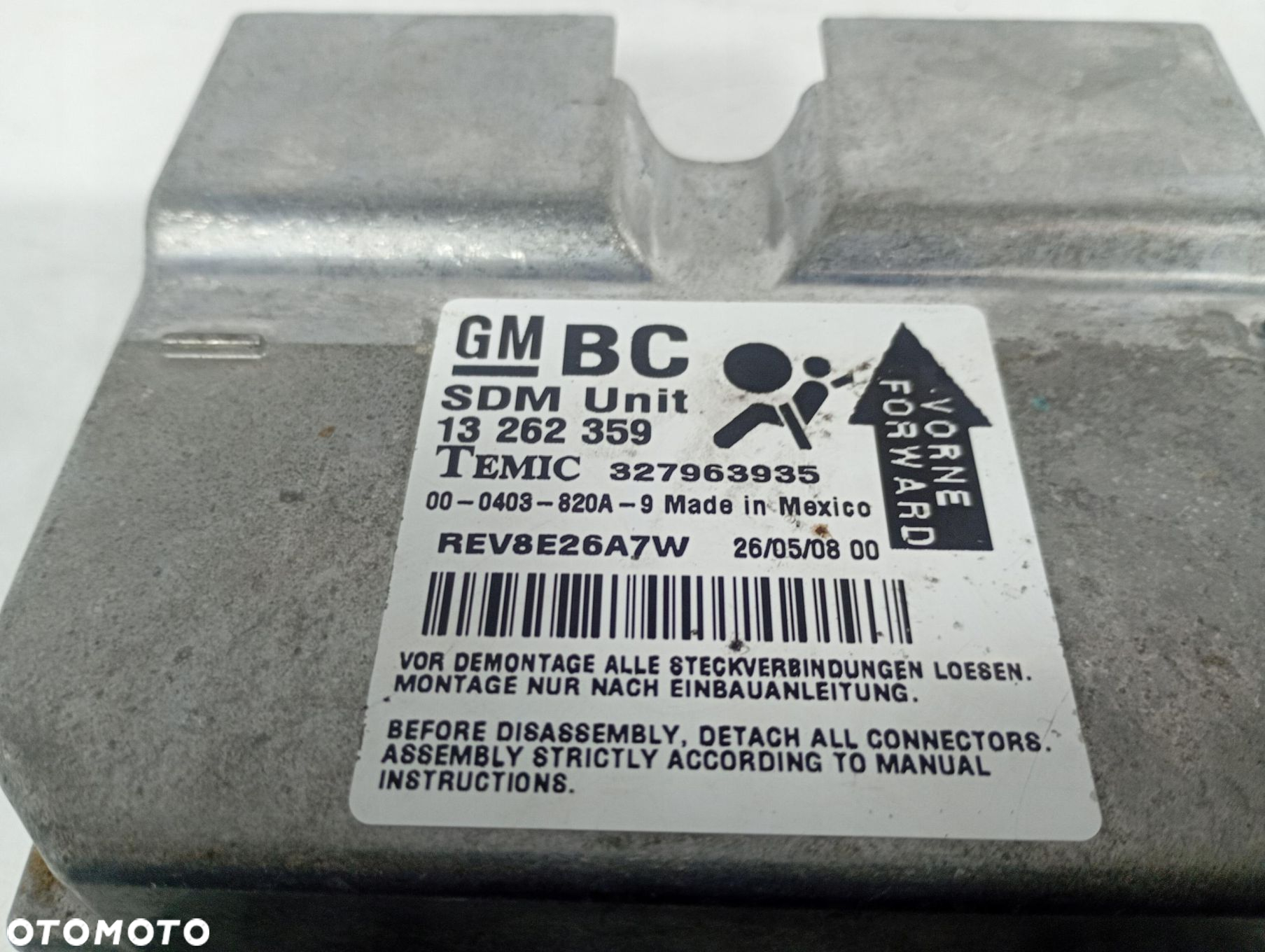 Opel Corsa D 04-14 MODUŁ PODUSZKI POWIETRZNEJ AIRBAG OE 13262359 - 4