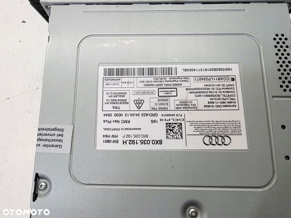 RADIO AUDI MULTIMEDIA MMI SD1 SD2 AUDI A1 8X 8X0035192H - 5