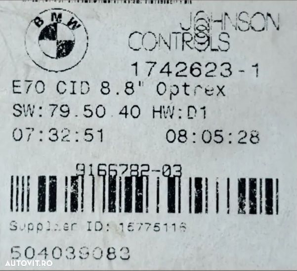 Display 8.8" navigatie BMW E70+LCI E71 E72 - 6