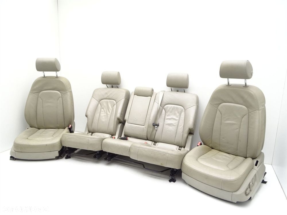 Komplet foteli przód tył kanapa skóra 8e0881106ca audi q7 4l - 3