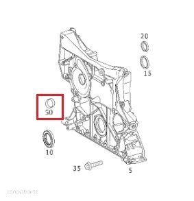 MERCEDES CLK W211 R171 W203 W204 Zaslepka napinacza rozrządu ORYGINAL - 3