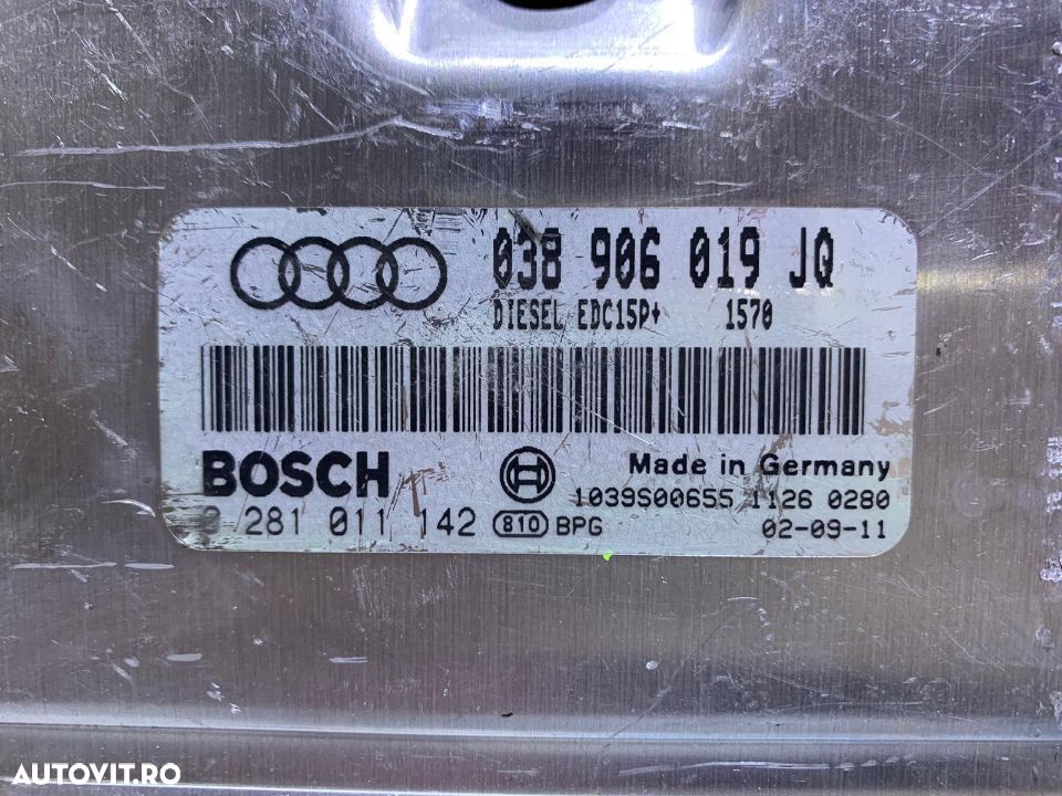 Calculator Motor / ECU Audi A4 1.9TDI AWX 2001 - 2005 COD : 038906019JQ / 0281011142 - 2