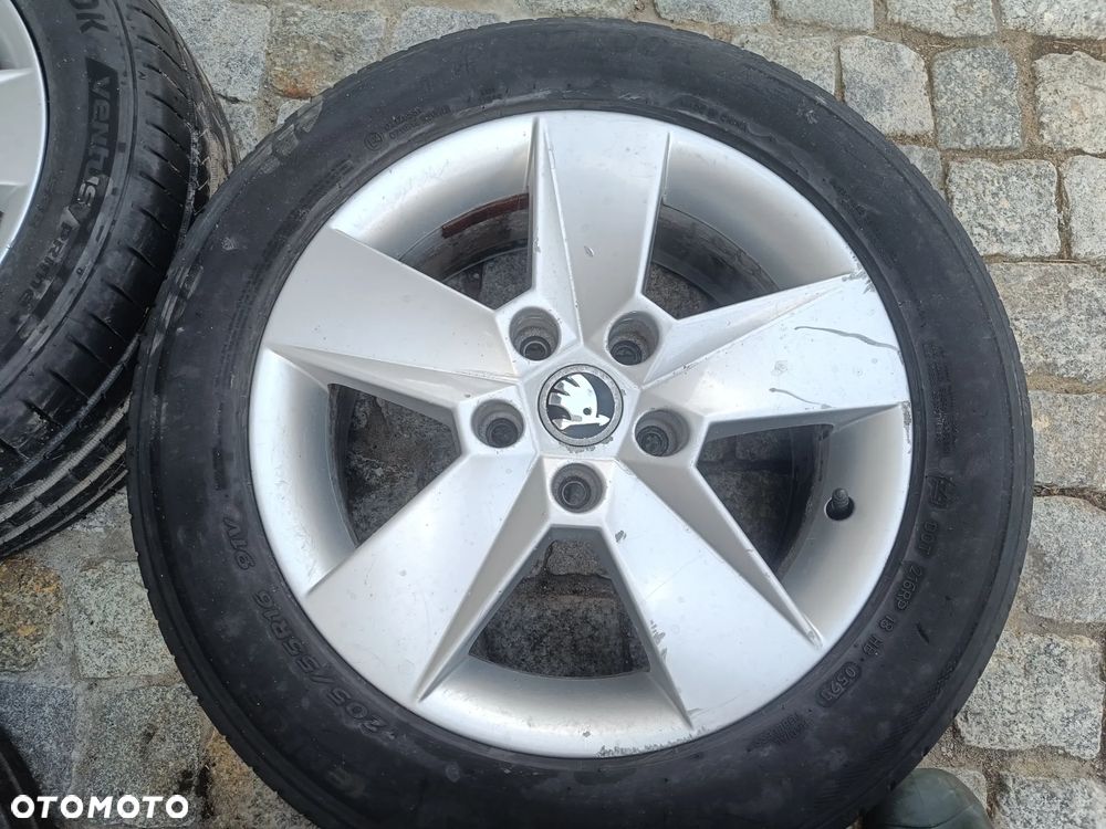 Felgi Aluminiowe 16 Skoda Octavia 3 5x112 ET46 5E0601025H Koła VW Seat Audi 6,5Jx16H2 - 17