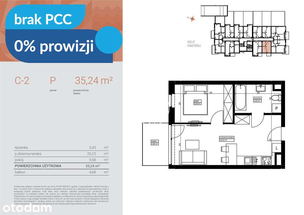 2-pokojowy apartament niedaleko Kanału Bydgoskiego