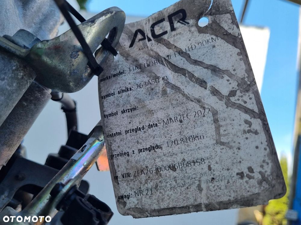 SILNIK KOMPLET Fiat Doblo II 1.6 JTD M-JET MULTIJET 120tyś 263A5000 - 6