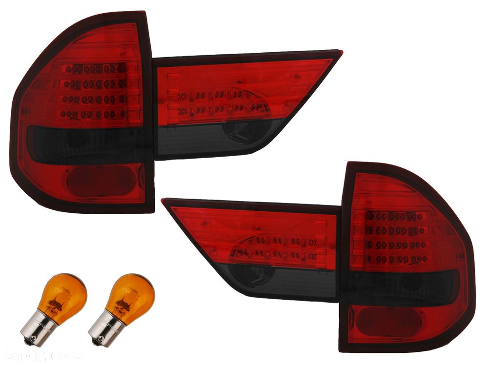 LAMPA TYL NE 4SZTUKI KPL LED DIODY TUNING BMW X3 E83 2003-2006 RED SMOKE - 1
