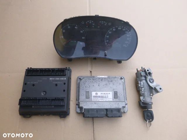 ZESTAW STARTOWY STACYJKA KOMPUTER IMMOBILIZER LICZNIK VOLKSWAGEN POLO 9N LIFT 1.2 05- - 7