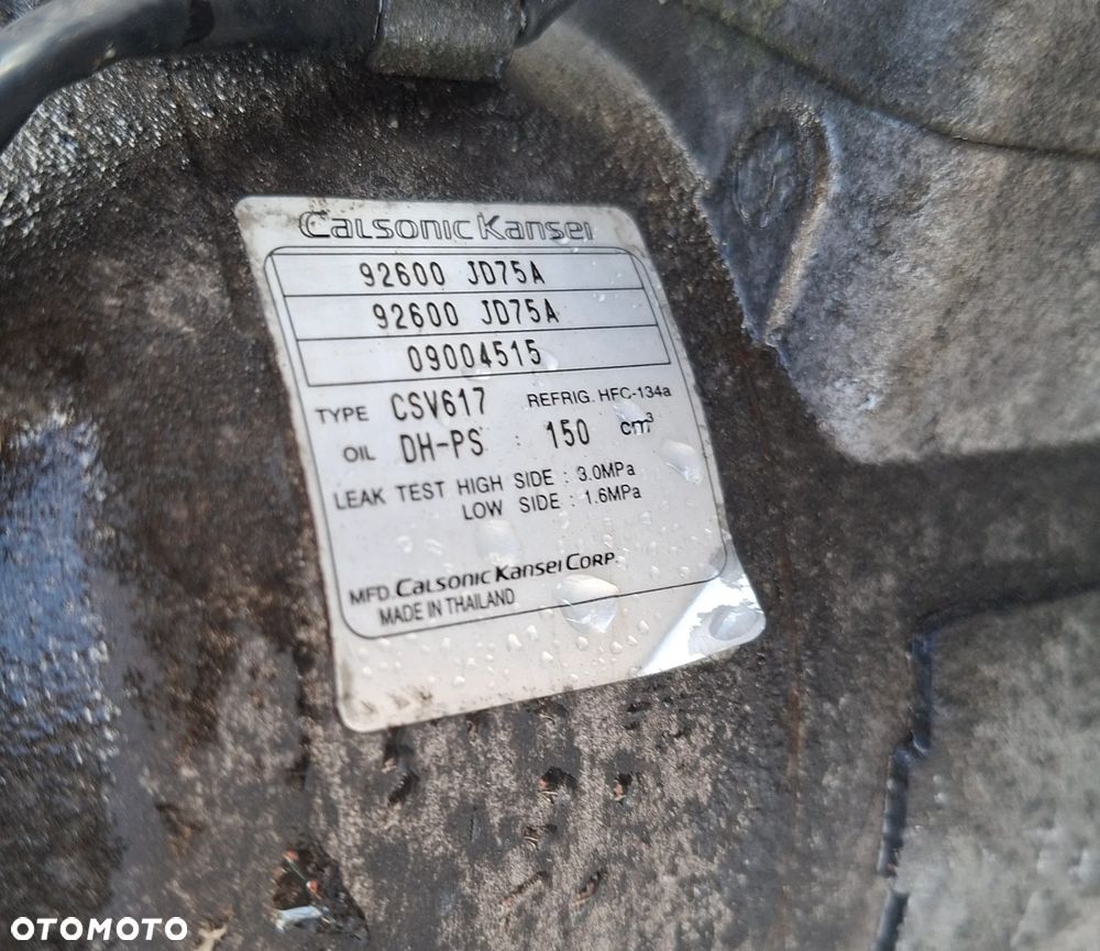 RENAULT SCENIC III 16r 2.0 DCI SPRĘŻARKA KLIMATYZACJI 92600-JD75A - 2