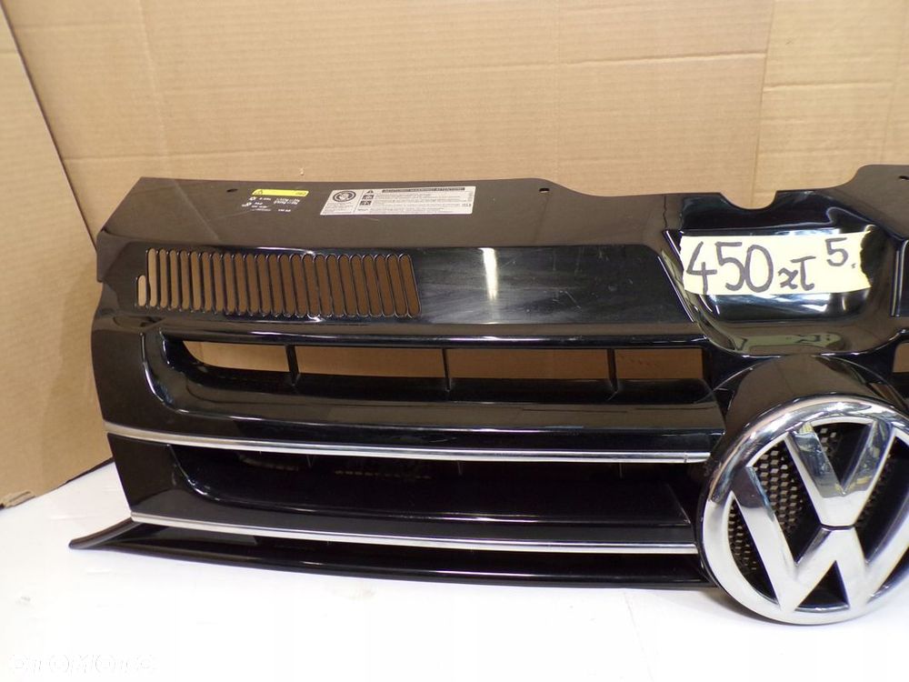 VW T5 LIFT 10- ATRAPA GRILL ORYGINALNA CARAVELLE MULTIVAN CZARNA CHROMY - 1