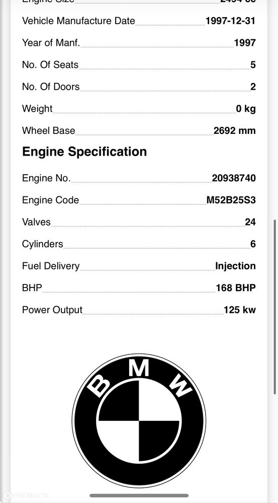 Silnik BMW E36 kompl 2.5b m52b25 m52b25s3 mały przebieg idealny stan - 2