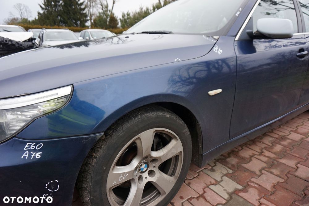 MASKA ZDERZAK BŁOTNIKI LAMPY 5 E60 LIFT LCI A76 XENON SPRYSKI BMW 2007-2010 NIEBIESKI TIEFSEEBLAU PRZÓD KOMPLETNY - 20