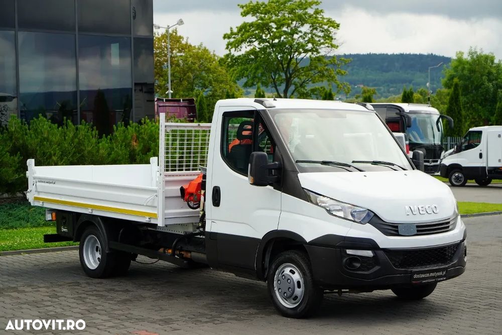 Renault DAILY 35-150 / BASCULATOR + MACARA AUTOCAR FASSI F32A / CAPACITATE DE RIDICARE MAXIMĂ 995 KG / RAZĂ DE ATINGERE 5,5 M / IMPORTAT - 12