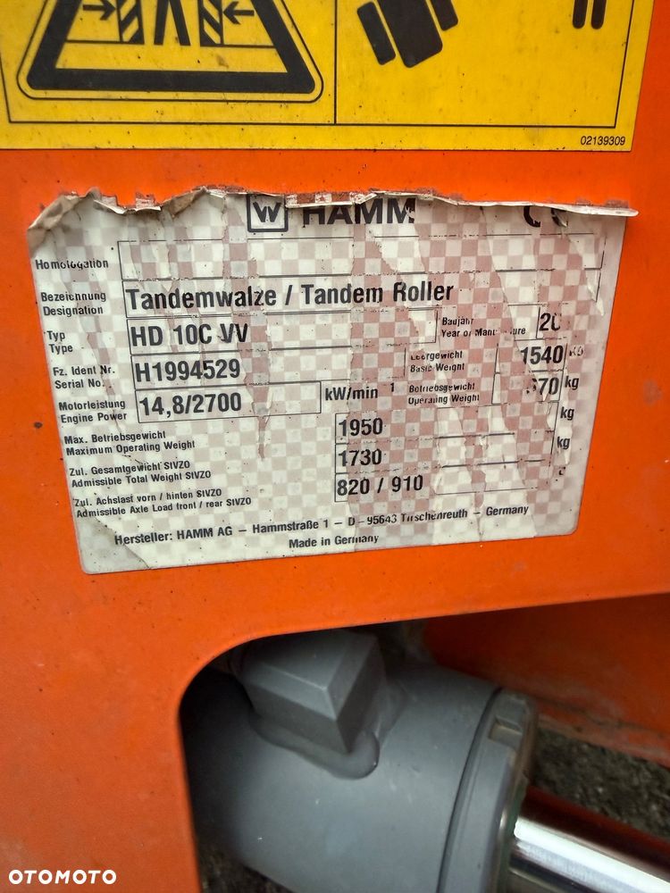 Hamm HD 12 VV TYLKO 207MTH oryginał walec dwubebnowy tandemowy BOMAG - 28