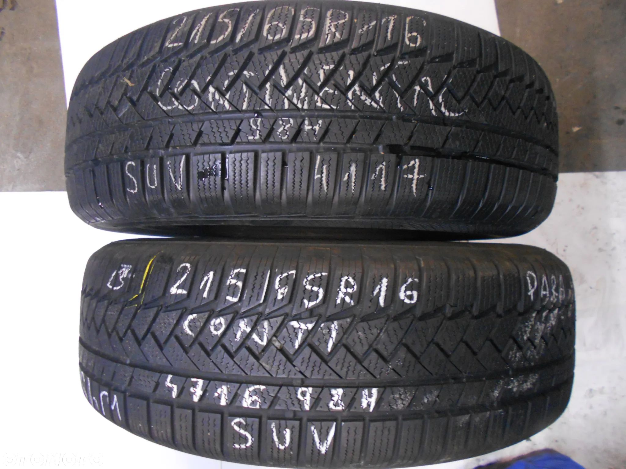 OPONY  215/65R16 CONTINENTAL WINTER CONTACT TS 850P DOT 4117  / 4716 7.4MM - 1