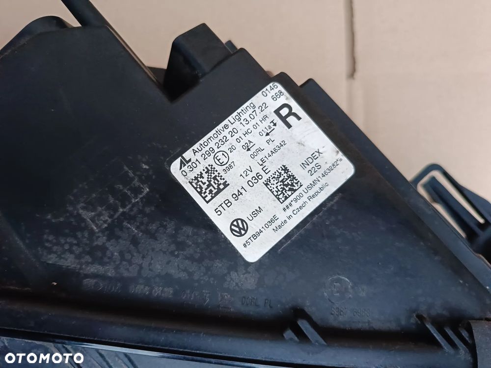 Full Led przedni prawy VW Touran III 3 lampa prawa 5TB941036E - 3