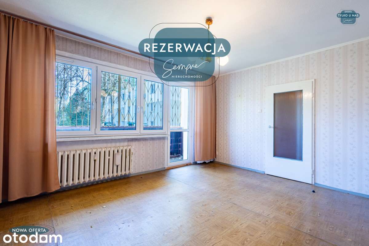 55,8m, wysoki parter, 2 balkony Tylko ZA Gotówkę