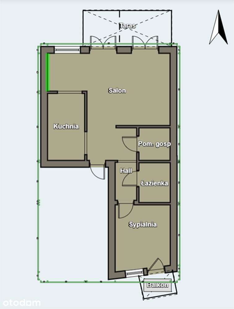Twoje miejsce, 2 pokoje | 55,4 m² | balkon 11 m² | 1 miejsc. gar