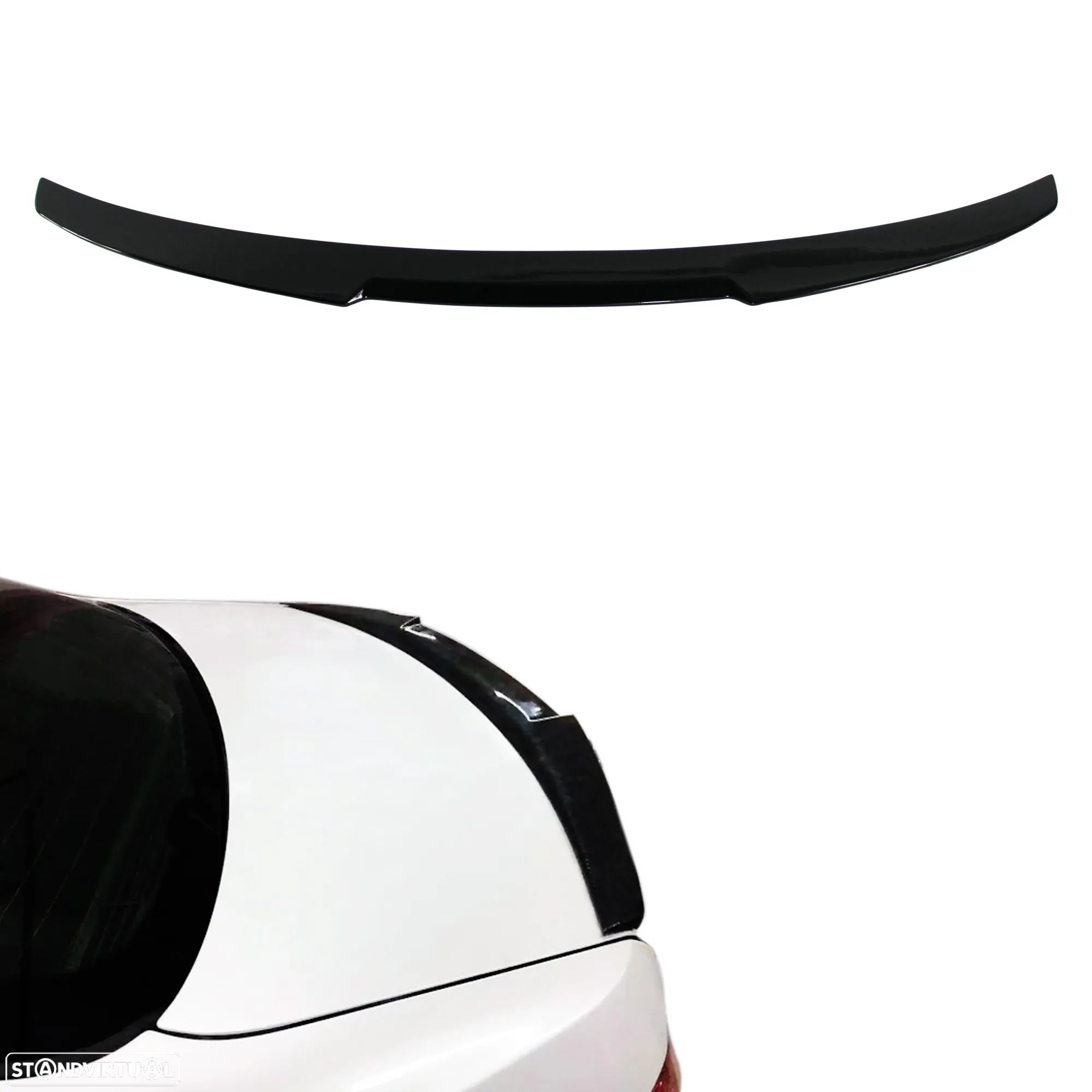Aileron / Lip / Spoiler Traseiro para BMW Serie 3, E92 Coupe, 2006-2013 M4 Look em preto piano brilhante em plástico ABS - 1