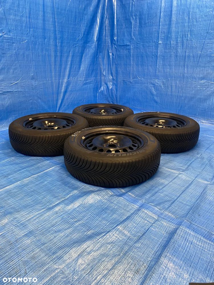KOŁA KOŁO FELGA STALOWE 17" 5X112; 57,1mm ET38 KOMPLET  OPONY ZIMOWE MICHELIN 6,5mm VW TIGUAN ARTEON GOLF PASSAT SKODA AUDI Q3 Q5 A5 A6 A7 KODIAQ ITP. - 2