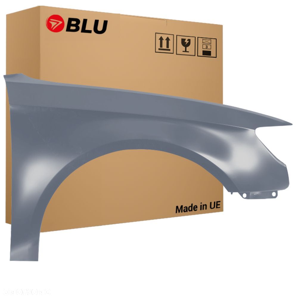 BLU Błotnik Audi A6 C7 LY7G Prawy Srebrny 2011-2018 przód QuarzGrau