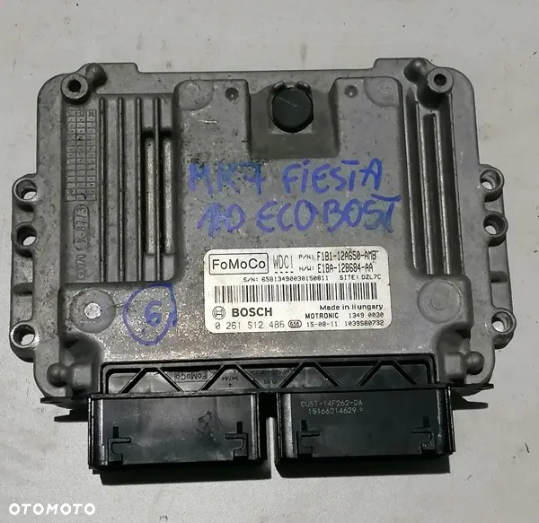 FORD FIESTA MK7 - STEROWNIK KOMPUTER SILNIKA F1B1-12A650-AMB, 0261S12486