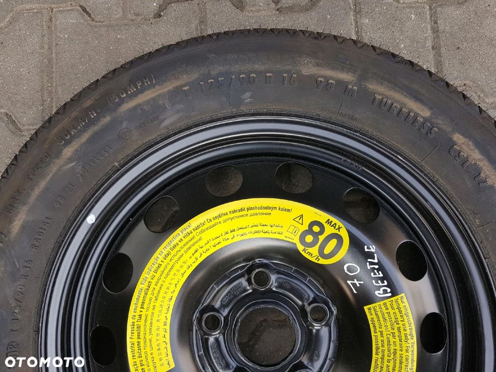 VW BEETLE 5C5 11-19r KOŁO DOJAZDOWE 16 5X112 LEWAREK - 4