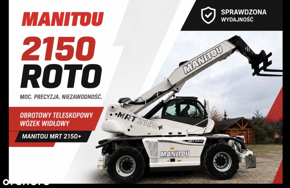 Manitou Ładowarka teleskopowa Manitou Mrt 2150 + Privilage Roto obrotowa 360 Pilot sterowanie radiowe Kosz Widły 2016/17 1840 2550 2540 silnik Mercedes 2150+ Merlo