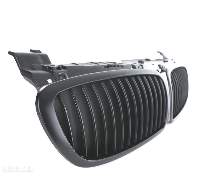 GRELHAS FRONTAIS BMW E65 E66 05-08 LOOK M PRETO MATE - 2