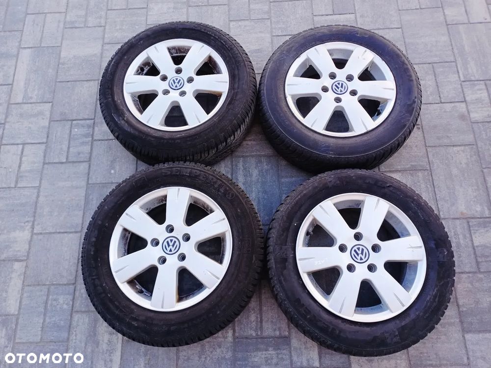FELGI Z OPONAMI KOŁA ALUMINIOWE VW GOLF V R15 5X112 ET48 57,1 mm OPONY NEXEN R15 195/65 WIELOSEZON NR11 - 1