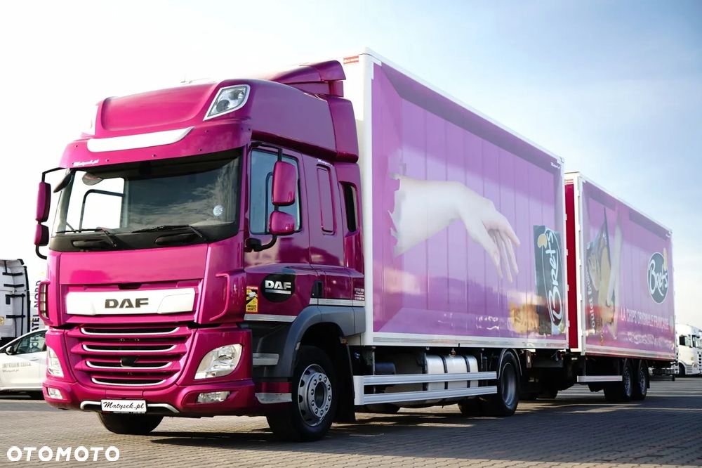 DAF CF 450 / ZESTAW TANDEM / KONTENER /  120 M3 / PRZEJAZDOWY / LECITRAILER  / SAF / MOCNA PODŁOGA - 1