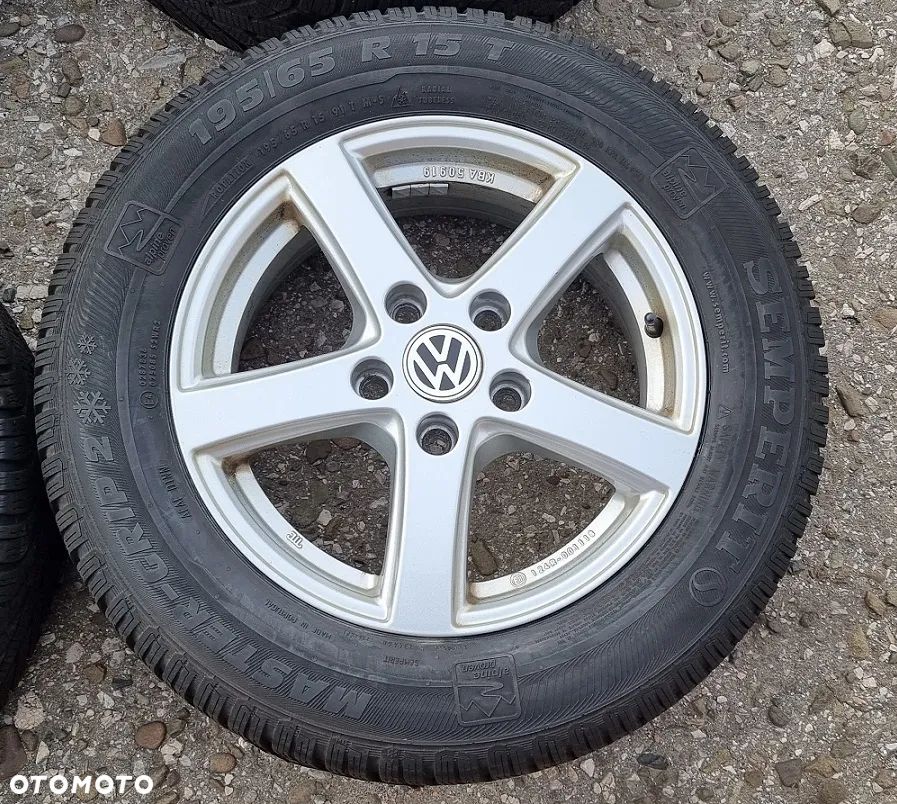 4x koła felgi opony zima Volkswagen Golf Polo Audi Seat Skoda 195/65/15 Semperit Master-Grip 2 195/65R15 5x100 - 3