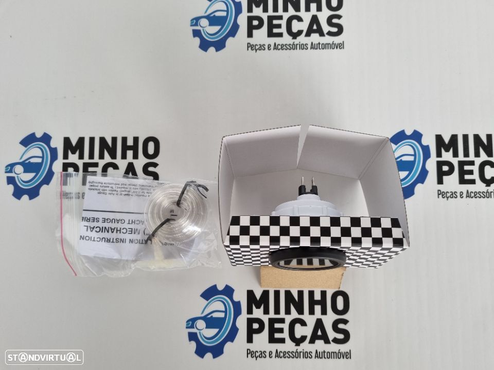 Manômetro Pressão de Turbo 2 Bares Fundo Preto - 3