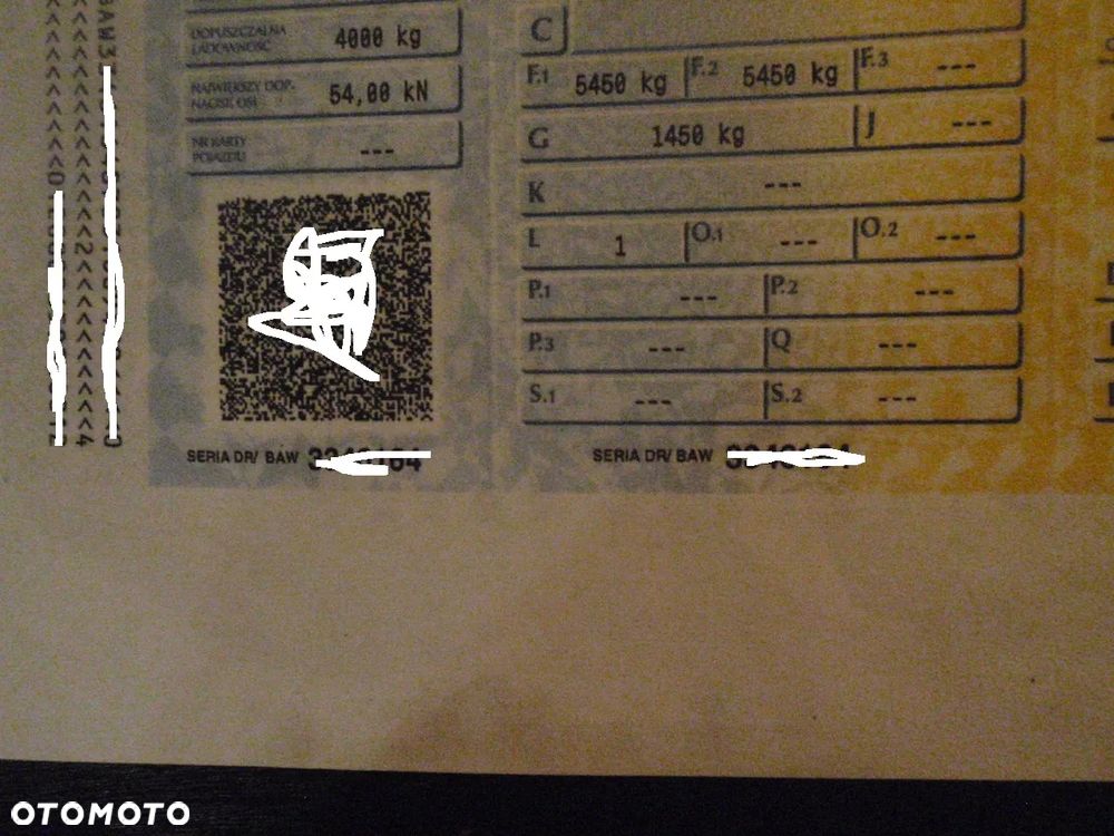 Inny PRZYCZEPA JEDNOOSIOWA, zarejestrowana uszkodzona, pozostałości DMC 1.5-10 ton, F-VAT-23% - 1