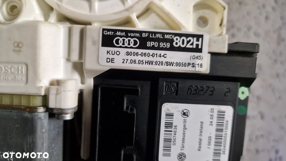 AUDI A3 8P SILNICZEK SZYBY PRAWY PRZÓD 8P0959802H - 4