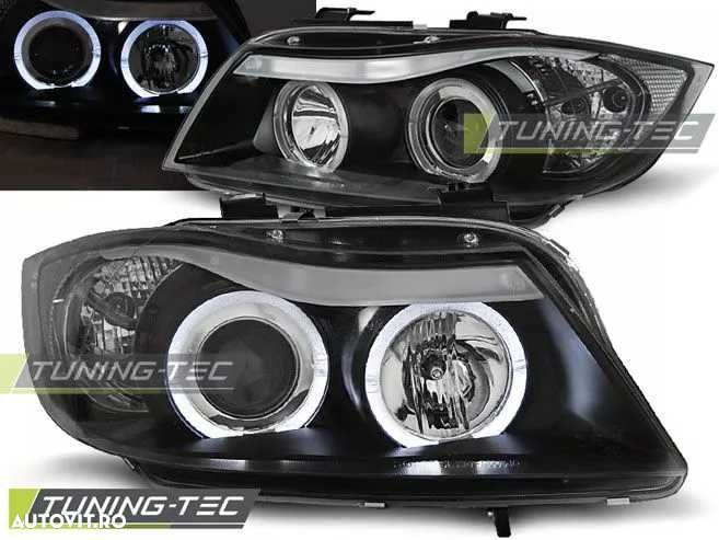 SET Faruri Tuning cu lupa si angel eyes pentru BMW E90,E91 - 1