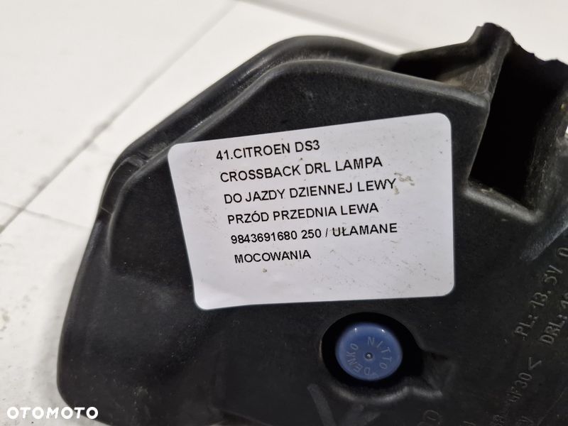CITROEN DS3 CROSSBACK DRL LAMPA DO JAZDY DZIENNEJ LEWY PRZÓD PRZEDNIA LEWA 9843691680 - 7
