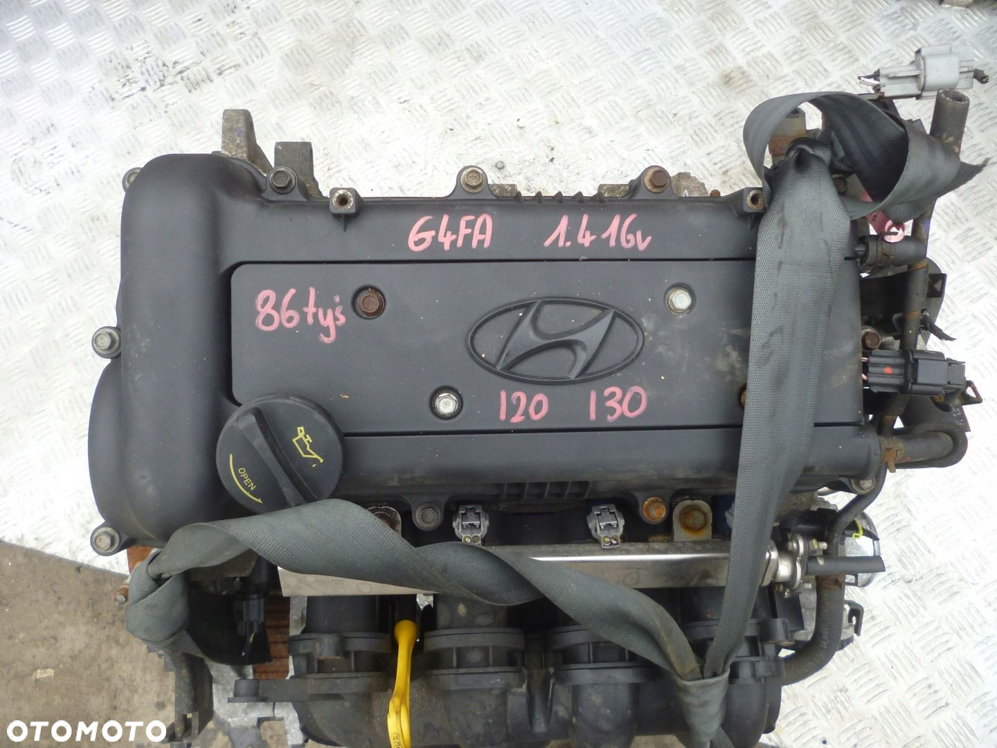SILNIK HYUNDAI I20 I30 1.4 16V G4FA 86 TYS - 2