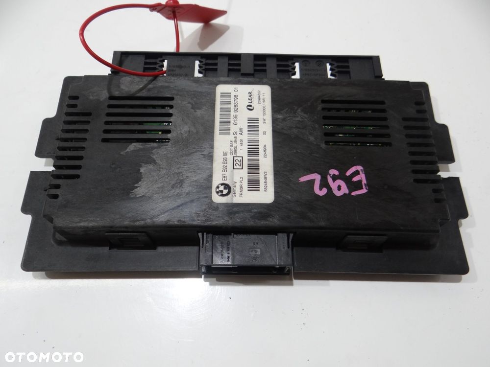 MODUŁ STEROWNIK ŚWIATEŁ BMW E90 E92 9263798 (17898912) - 1