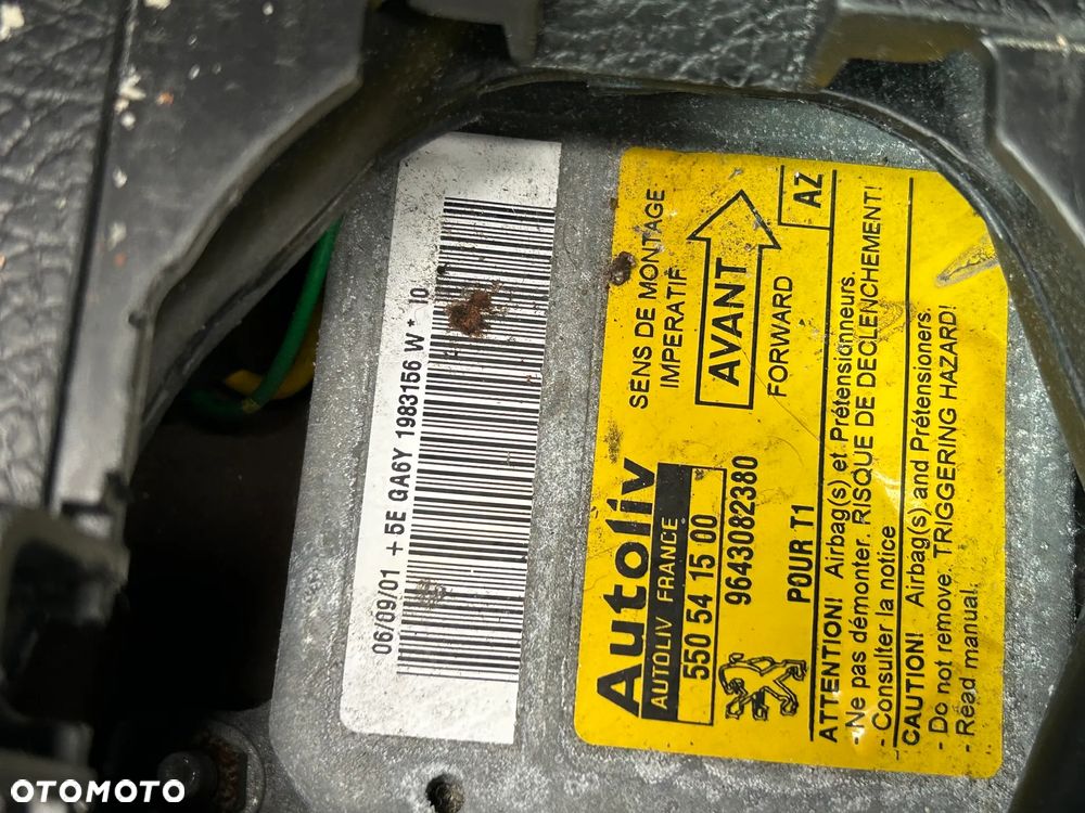 DESKA ROZDZIELCZA KOMPLET PODUSZKI PASY SENSOR PEUGEOT 206 - 6