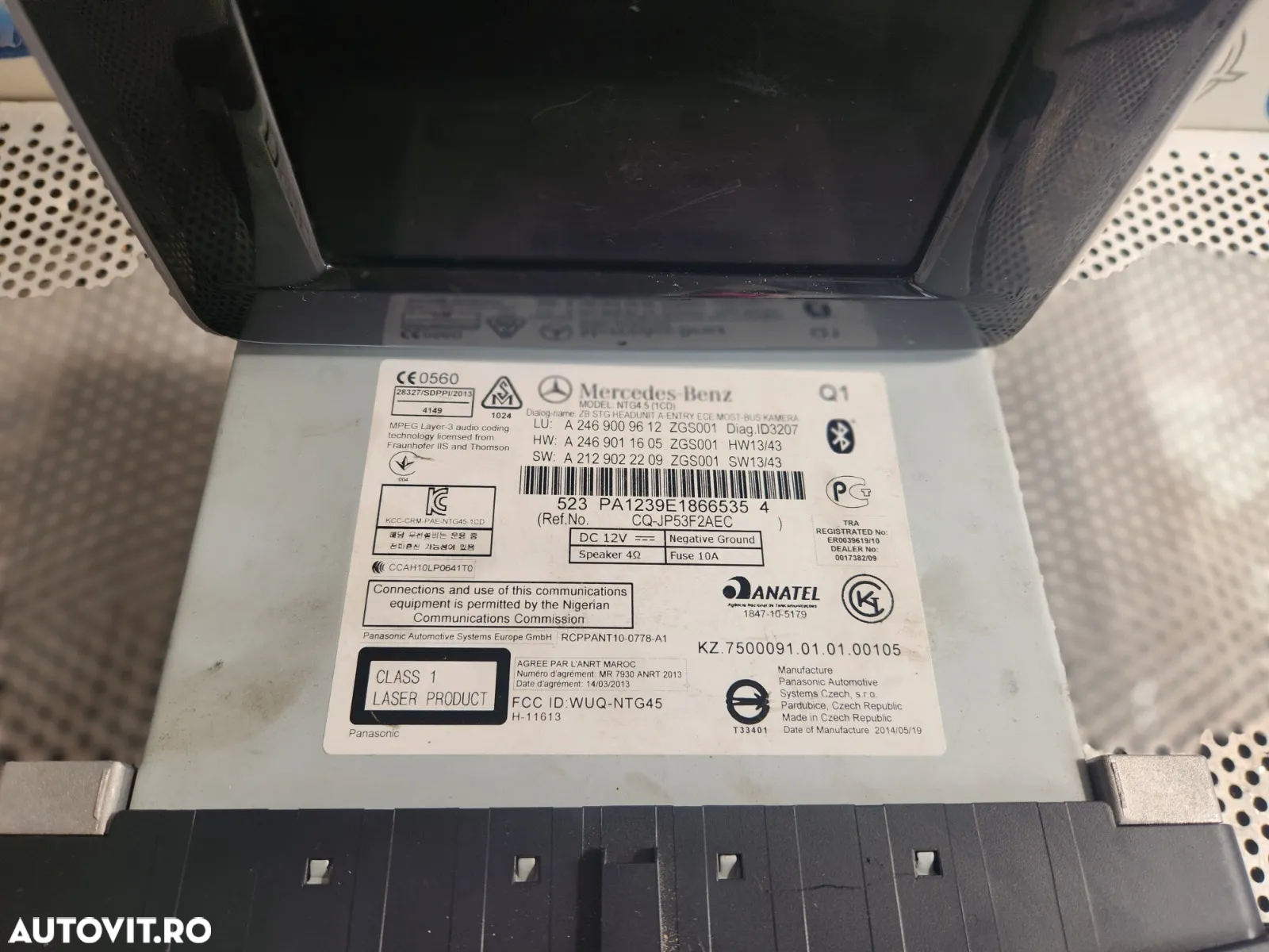 Unitate Modul Display Navigatie Mercedes A Class W176 Gla W156 X156 B Class W246 Cla W117 Cod A2469016002 A2469009612 - Dezmembrari Arad - 6