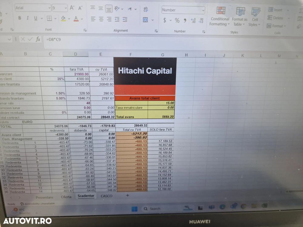 Schmitz Cargobull SCB S3T+STIVUITOR detasabil HIAB 2,5tone, 2018, AXA VIRATOARE, 13,6m lungime, usi spate, deschideri laterale, Anv 80% bune, rulata doar in Germania, posibilitate leasing 4 ani, SUPER PRET semiremorca+stivuitor-20.900 EUR+Tva - 36