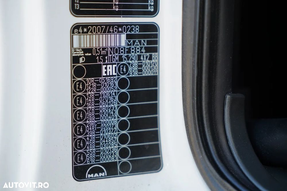 MAN TGM 15 .290 / HDS HC 190 + FORATOR 2 mb / FORMAT / RADIO CONTROL / EURO 6 / MANUAL / 2019 - 33