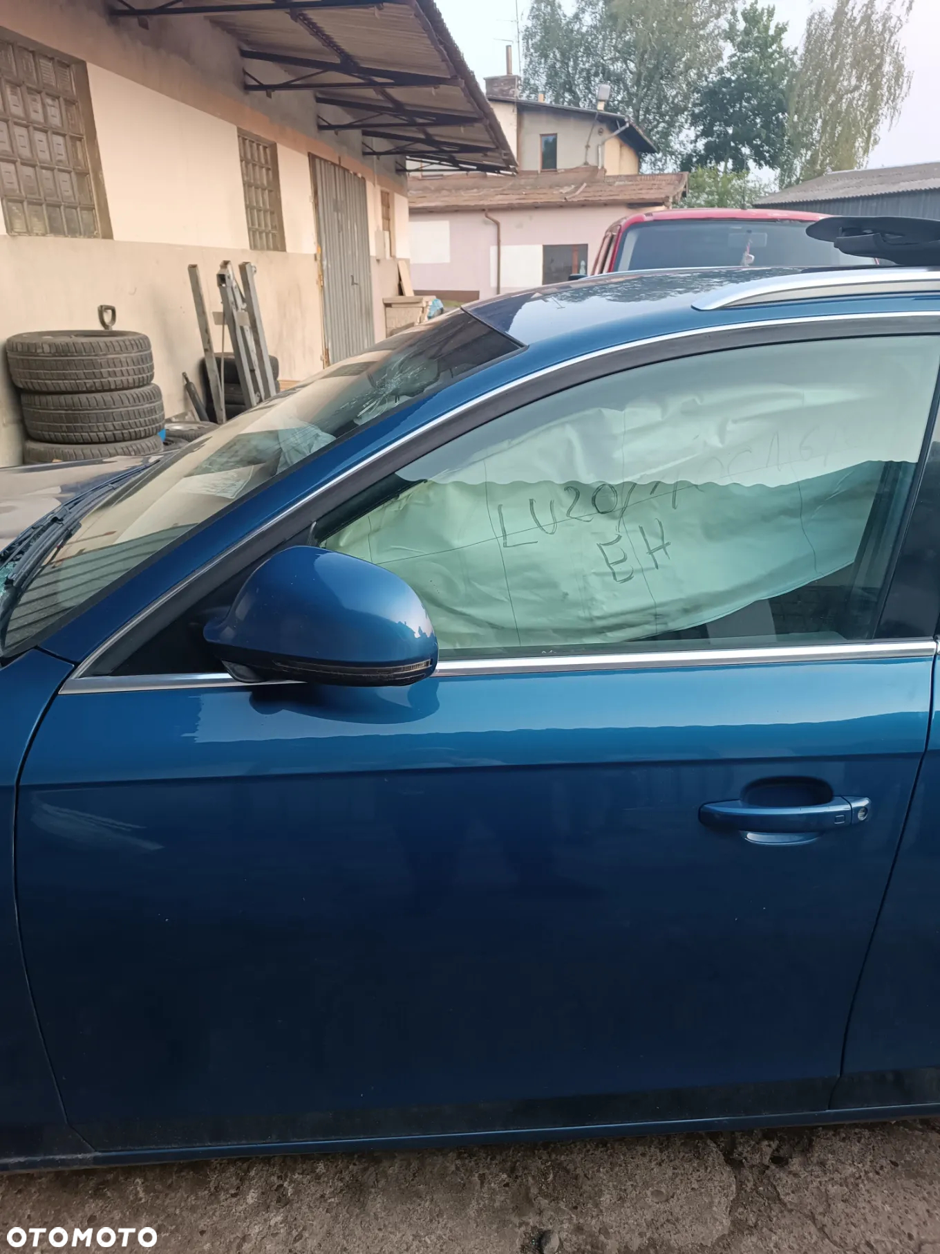 DRZWI LEWY PRZÓD AUDI A4 B8 08-16R LX5V NIEBIESKIE - 2