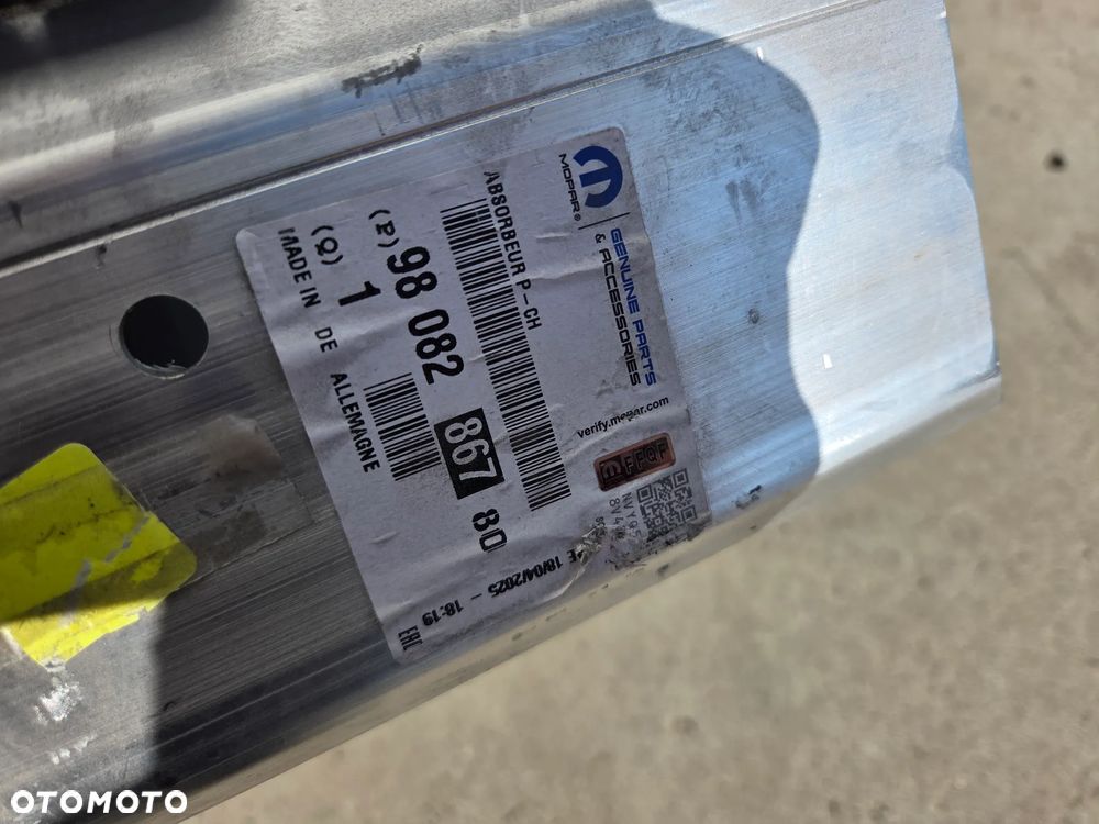 Belka wzmocnienie zderzaka przód Peugeot Expert III Jumpy III Proace III   9808286780 - 5