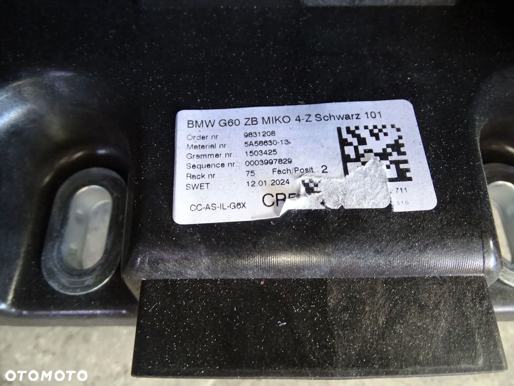 TUNEL ŚRODKOWY BMW 5 G60 G61 PODŁOKIETNIK SKÓRA SKÓRZANY SCHWARZ NOWY - 4
