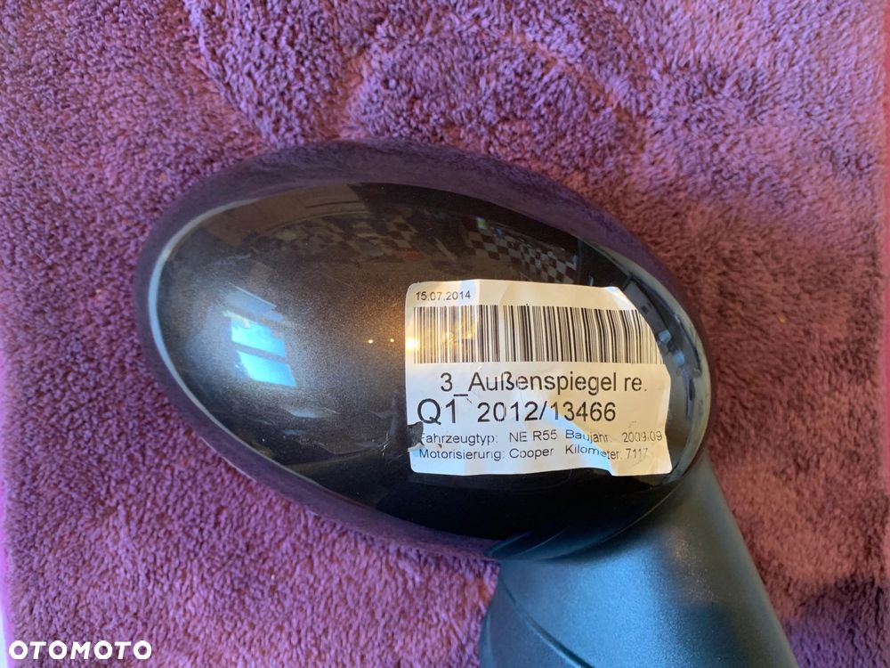 LUSTERKO PRAWE MINI COOPER CLUBMAN R55 R56 R57 3 PIN BRĄZOWY METALLIC - 2