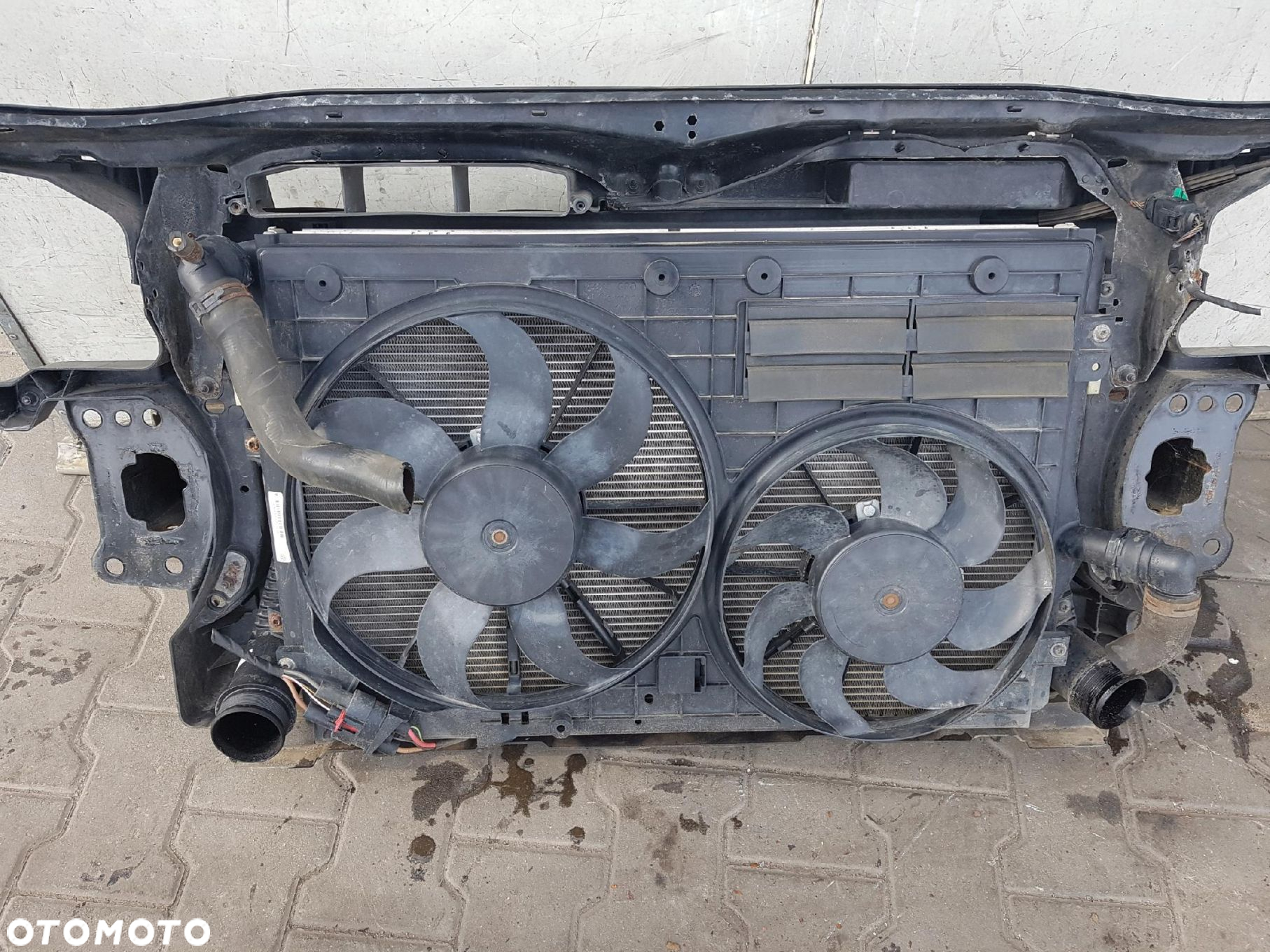 VW PASSAT B7 10-14r 2.0 TDI PAS PRZEDNI CHŁODNICE WENTYLATORY - 4