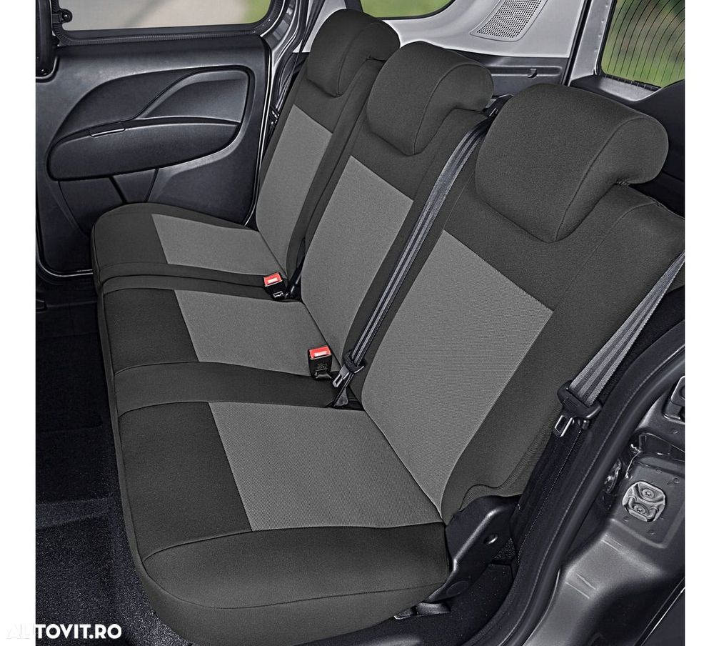 Set huse scaun dedicate Fiat Doblo 4, 2015-2022, fata si spate, Kegel Polonia - 4