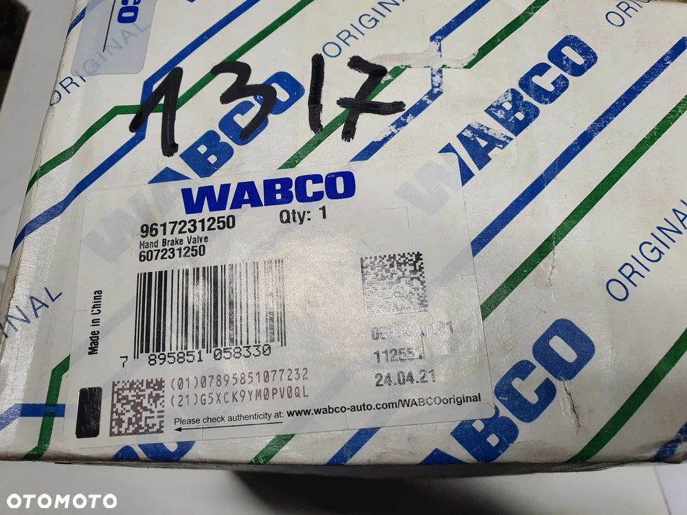 Dźwignia, manetka, zawór hamulec ręczny Mercedes Actros, Atego, Axor, Econic, NG, Wabco 9617231250 - 5