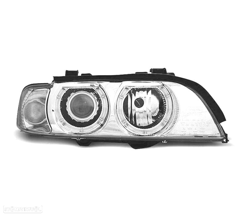 FARÓIS BMW E39 95-03 OLHOS DE ANJO CROMADOS - 2